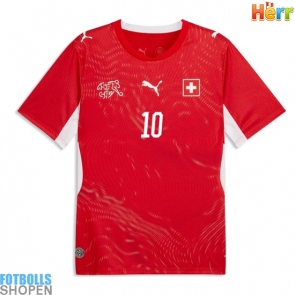 Billiga Schweiz Granit Xhaka #10 Hemmatröja VM 2026 Kortärmad
